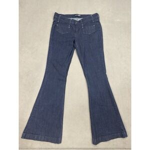 Vtg Y2K Levi's Superlow Bootcut Womens 9M Jeans Flare‎ Leg Patch Pockets Stretch